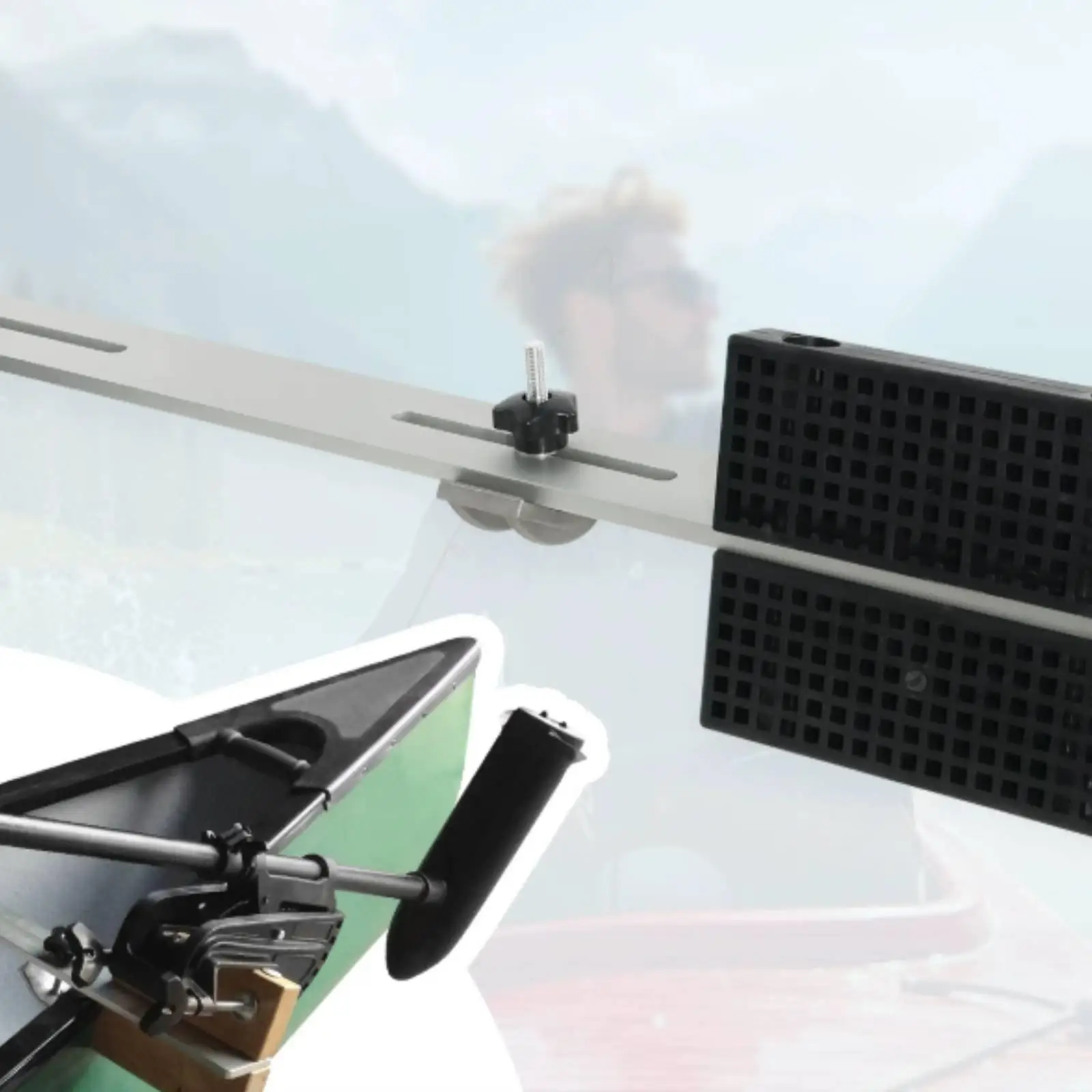 Kayak Outboard Motor Mount Bracket for Canoe Transom Holder with Adjustable Design for Small Propulsion Setup