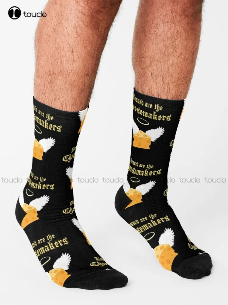 Blessed Are The Cheesemakers Socks Women Crew Socks Unisex Adult Teen Youth Socks 360° Digital Print Harajuku Gd Hip Hop Gift