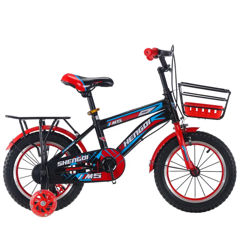 child-bike-kid-training-wheel-big-basket-back-seat-12-inch-children-bicycle-for-3-8-year-old