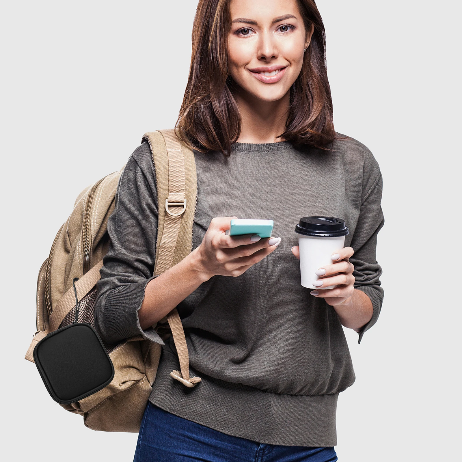 

2 Compartments Digital Organizer Bag Sturdy Travel Case Power Adapter Storage Pouch Cable Cord Accessories Storage Bag