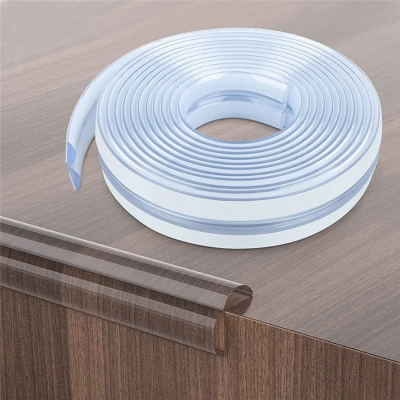 

【A87T】For Kids Proof Safety Silicone Edge Protector, Clear Table Corners Guards, Pre-Taped Adhesive Soft Wall Furniture Bumper