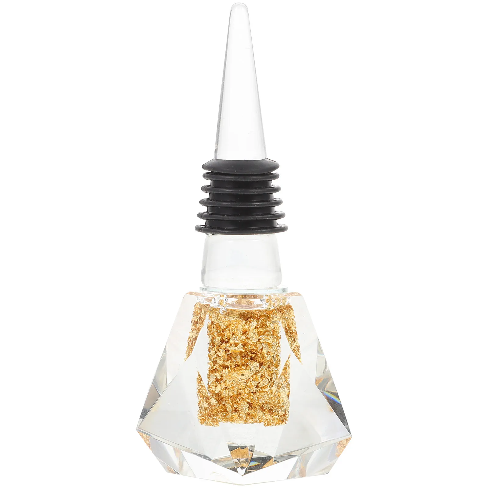 Crystal Glass Wine Stopper Exquisite Novel Design High Sealing Performance Lightweight Portable Bottle Plug for Household Pub
