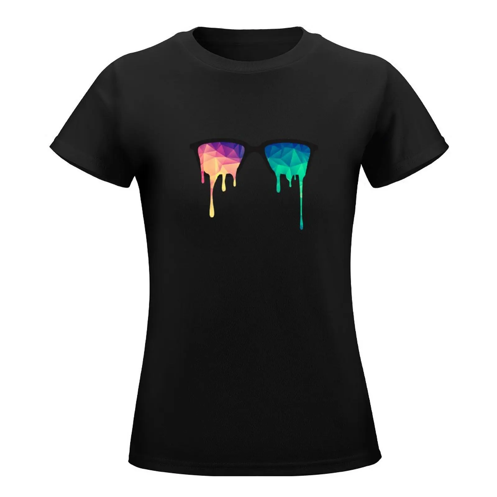 Abstract Polygon Multi Color Cubism Low Poly Triangle Pride / LGBT Design T-Shirt graphics funny tees t shirts for Womens