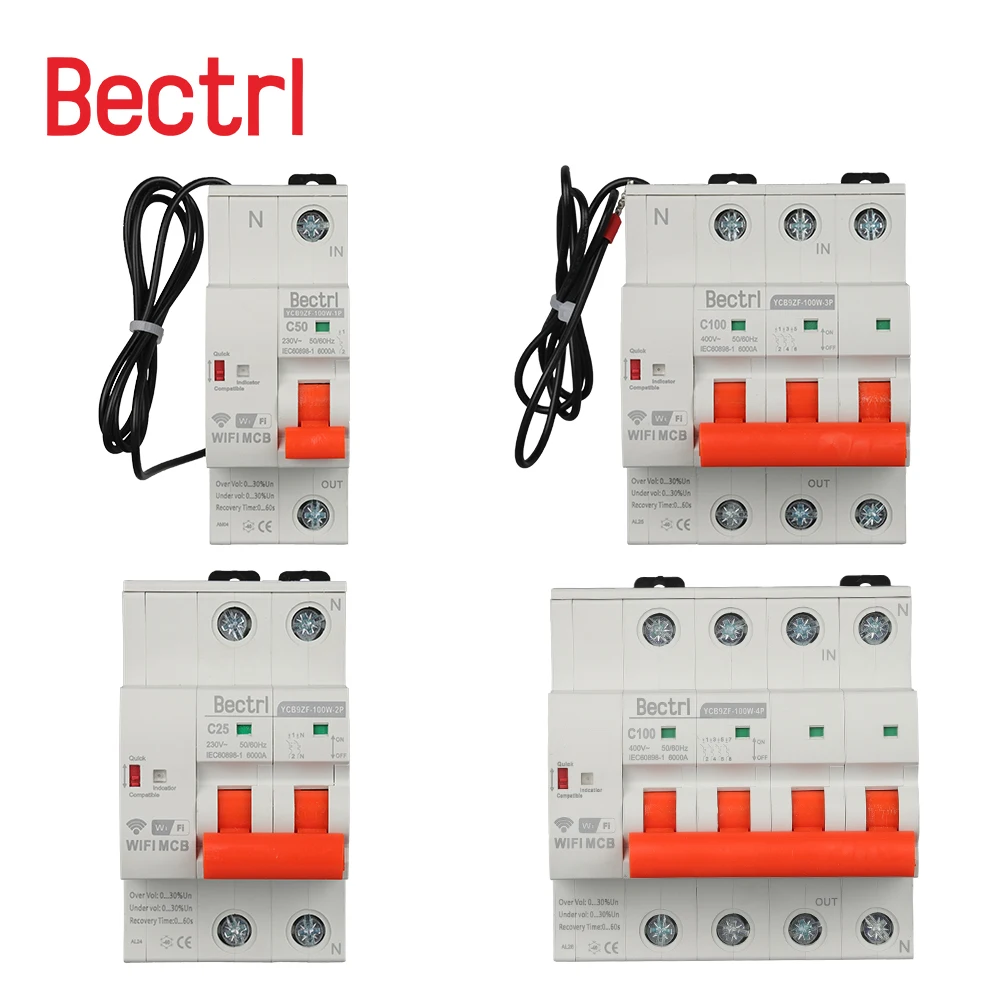 

Умный автоматический выключатель 2P3P4P с поддержкой Wi-Fi и таймером для защиты от короткого замыкания