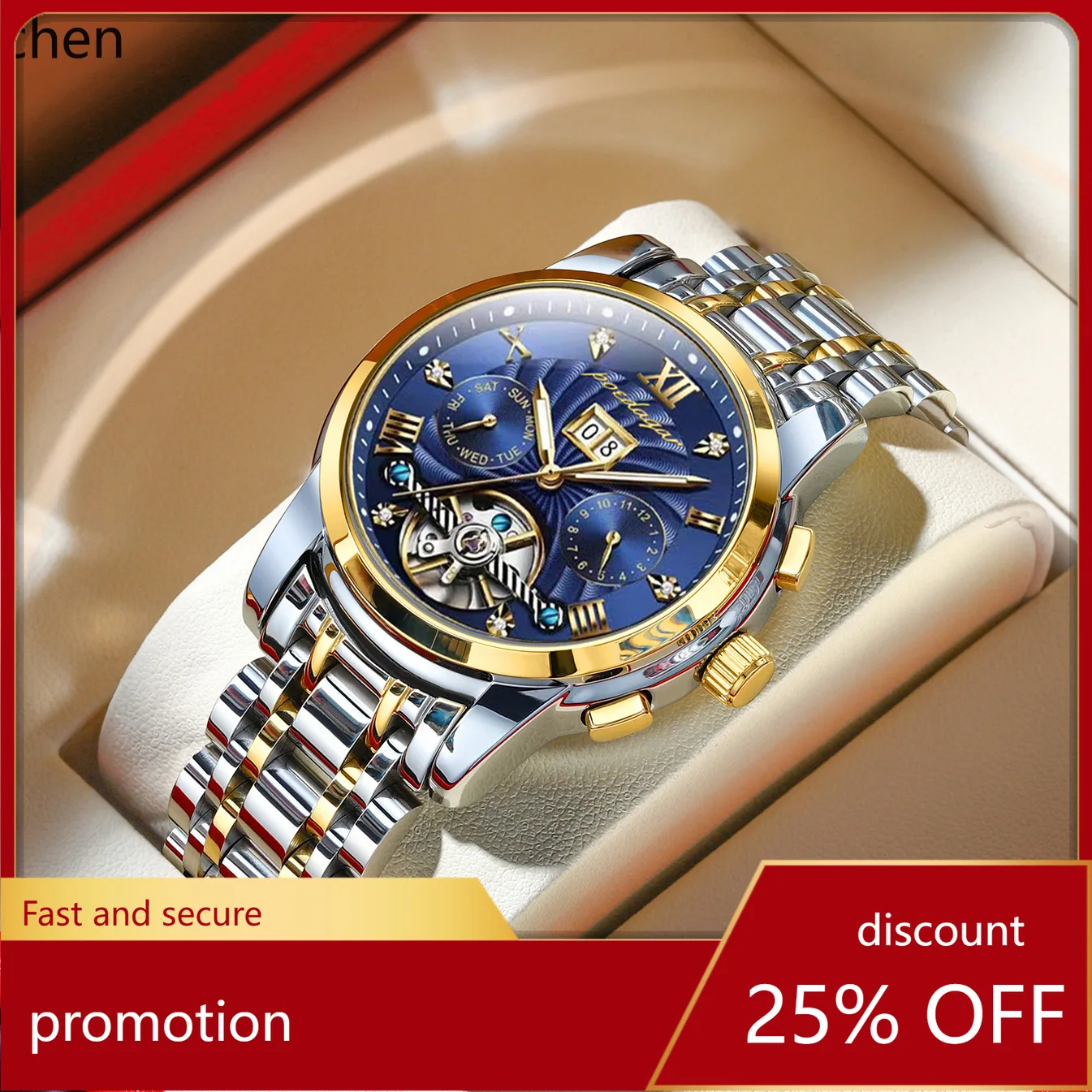 Zml new multifunctional men's watch - automatic mechanical wristwatch