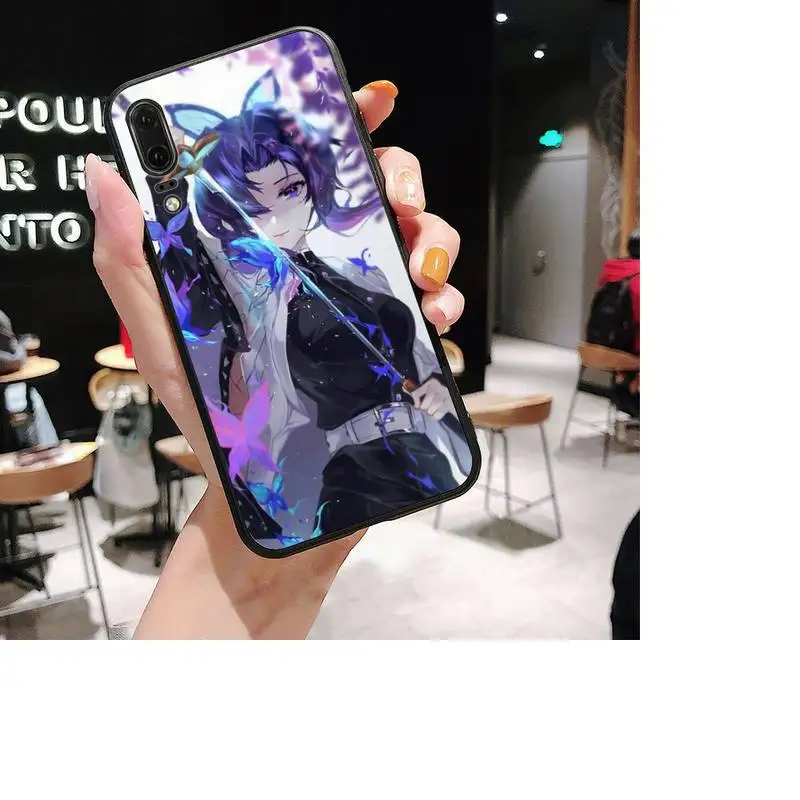 Anime Demon Slayer Kanao Shinobu sama Phone Case For Huawei P30 plus P8 lite P9 lite Back Coque for Psmart P20 pro P10 lite