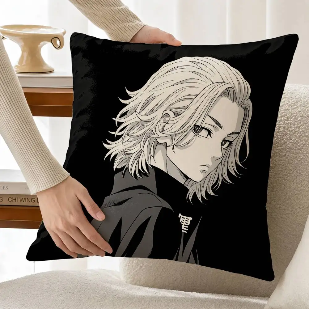 M-Mikey Toman Tokyo-R-Revengers Custom Double Sided Print Square Pillow Cushion Cover