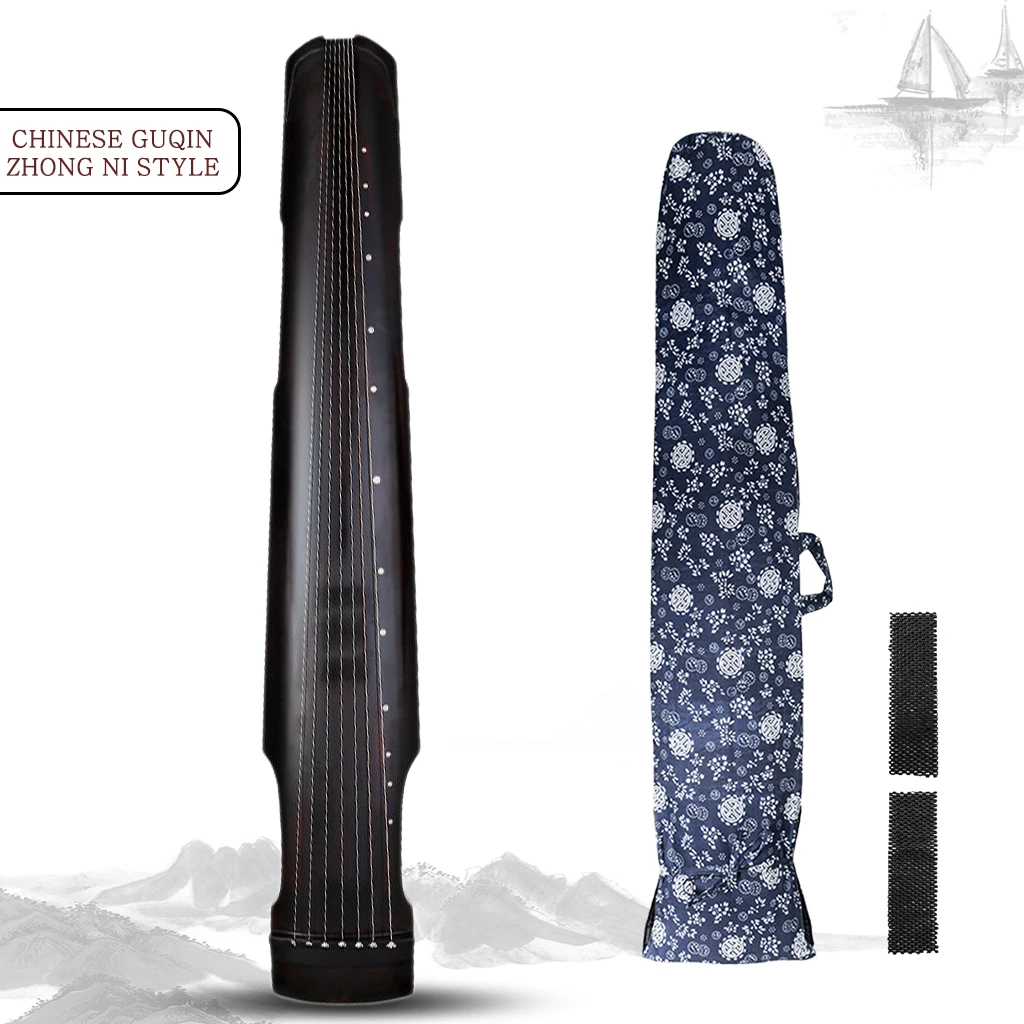 NAOMI Chinese Guqin Zhongni 7 Strings Ancient Zither Chinese Musical Instruments Qin Table-harp