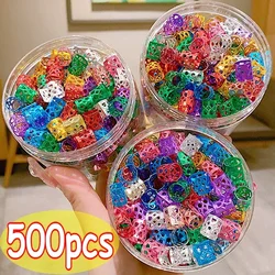 100/500PCS Dreadlocks Beads Hair Braid Rings Clip Dread Locks Hair Braiding Metal Cuffs Hair Ring Decoration Accessories Jewelry