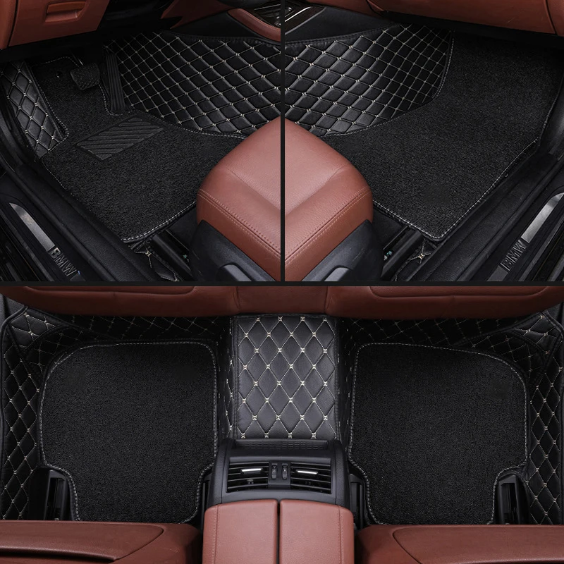 

Custom Leather Car Mats For Renault All Models Captur logan Kadjar Trafic Scenic Armrest Megane Accessories Auto Carpet