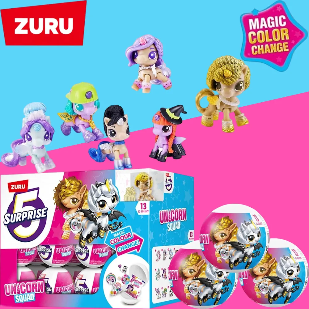 

Мини-бренд ZURU Surprise 5, слепая коробка с единорогом, игрушка Magic Series, эксклюзивная новинка, загадочные коллекционные предметы, детские подарки