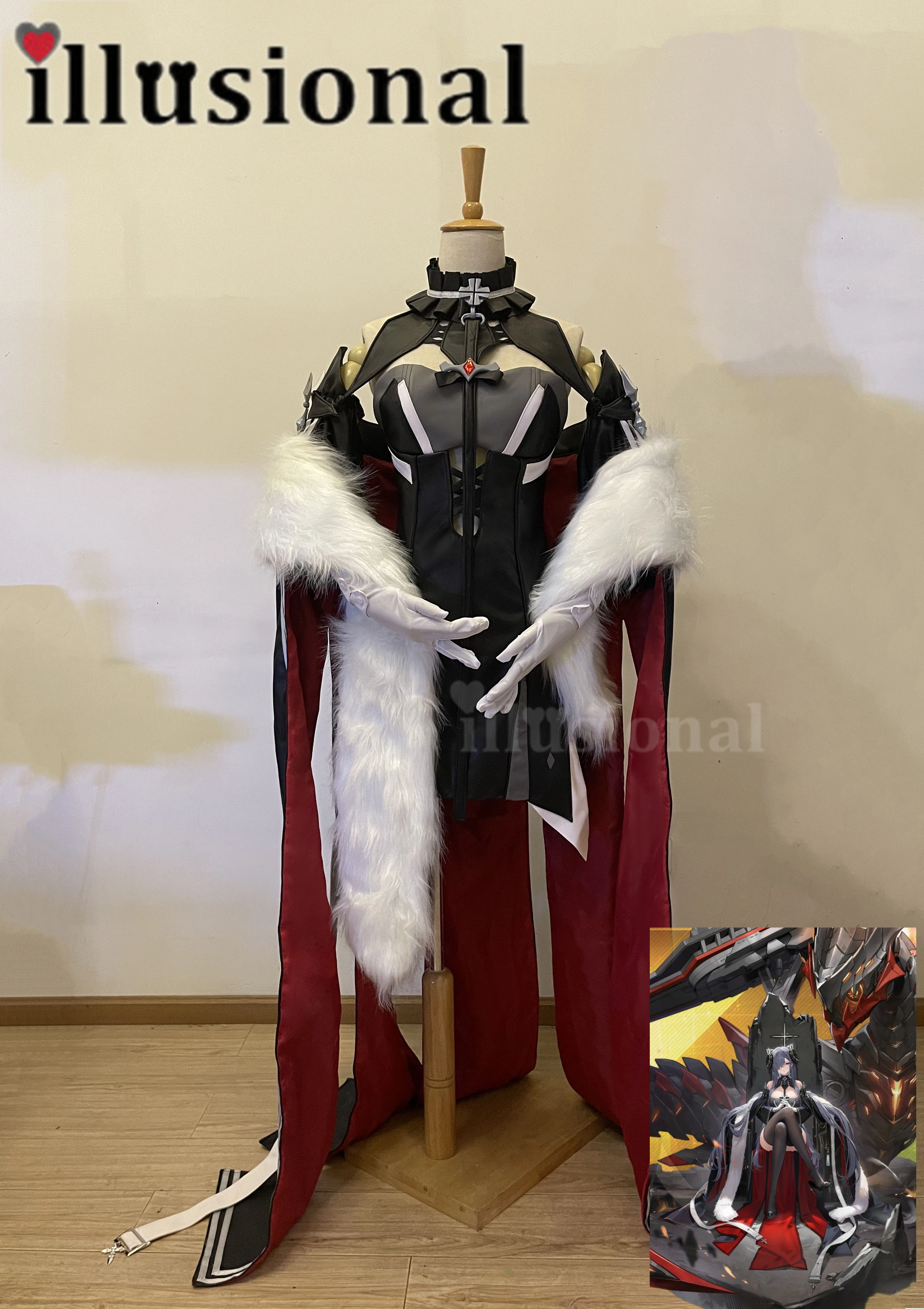 

illusional Custom size Azur Lane August von Parseval Cosplay Costume props Halloween Costumes women dress female