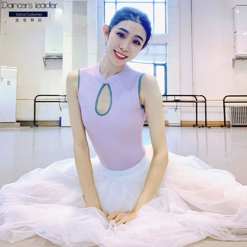 

Ballet Costume Leotard for Sleeveless Water Drop Hollow-out Women's Gymnastics Yoga Style Body Costume Performance Costume