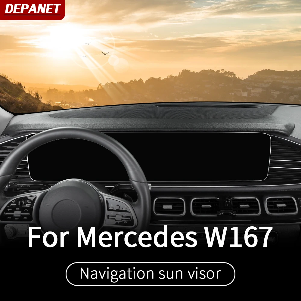 navigation sun visor For Mercedes gle w167 V167 gls x167 a W177 cla w118 gla x157 glb x247 B W247 amg  exterior accessories