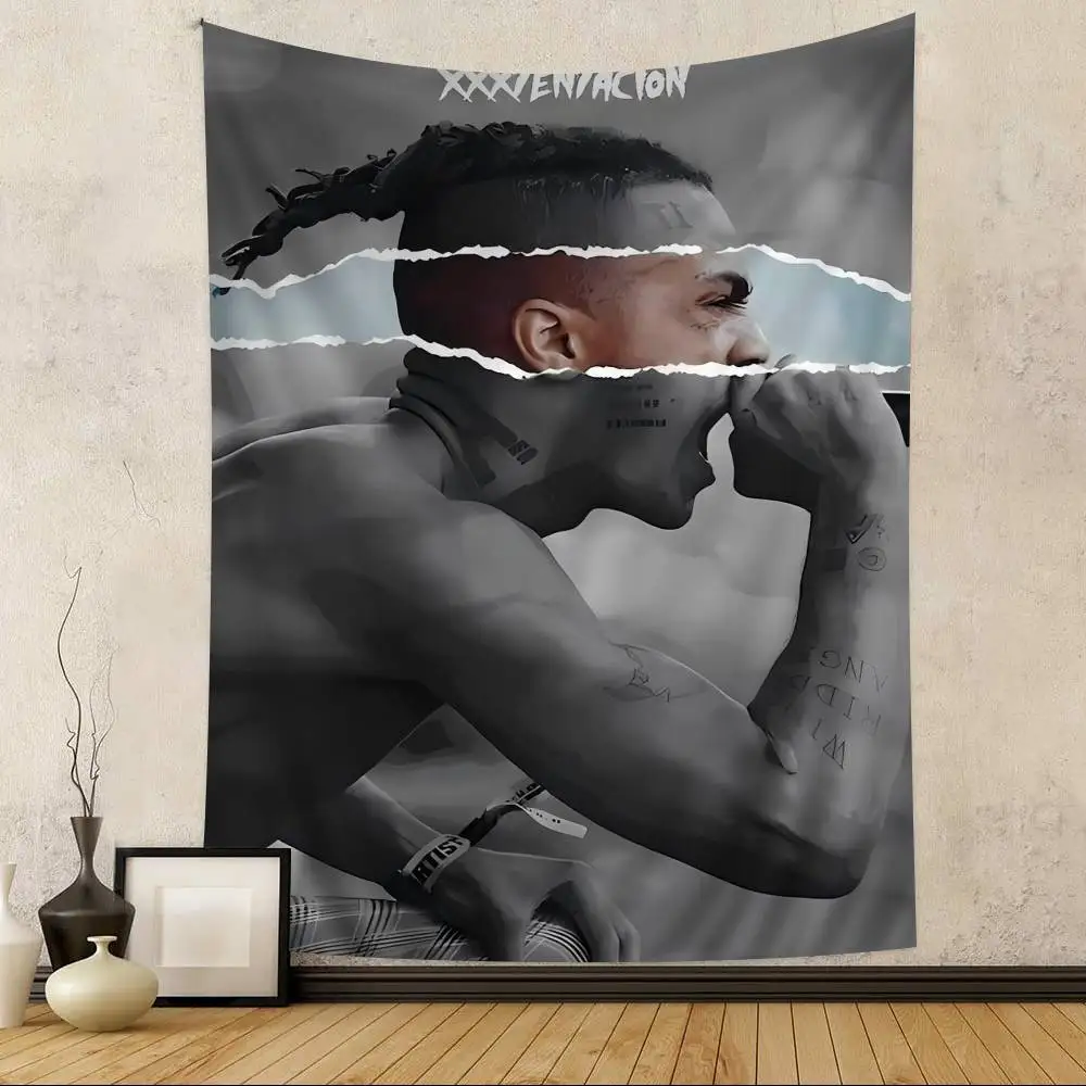 Hip Hop Z-XXXTentacion Hanging Bohemian Tapestry Hanging Tarot Hippie Wall Rugs Dorm Wall Hanging Home Decor