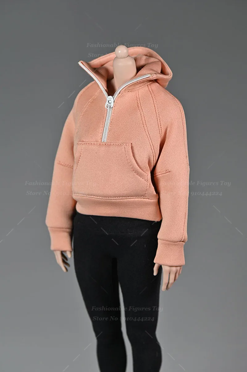 1/6 Vrouwen Soldaat Trui Korte Lange Mouwen Halve Rits Hoodie Stad Meisjes Sport Tops Poppen Accessoire Voor 12 ''Action Figure
