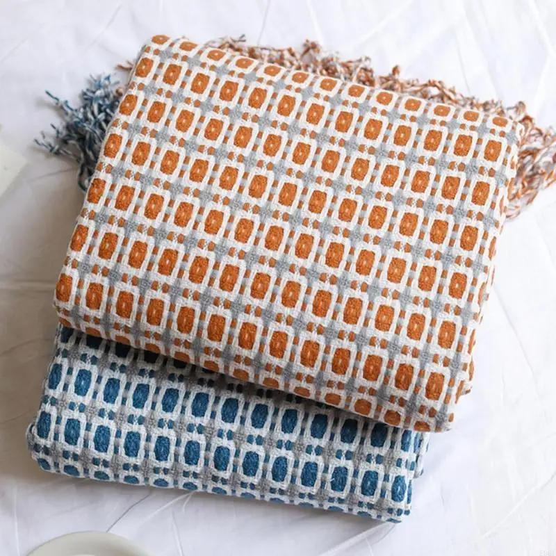 e06f Nordic reknited Blaid Sofa رمي بطانية مع شرابات شال غفوة