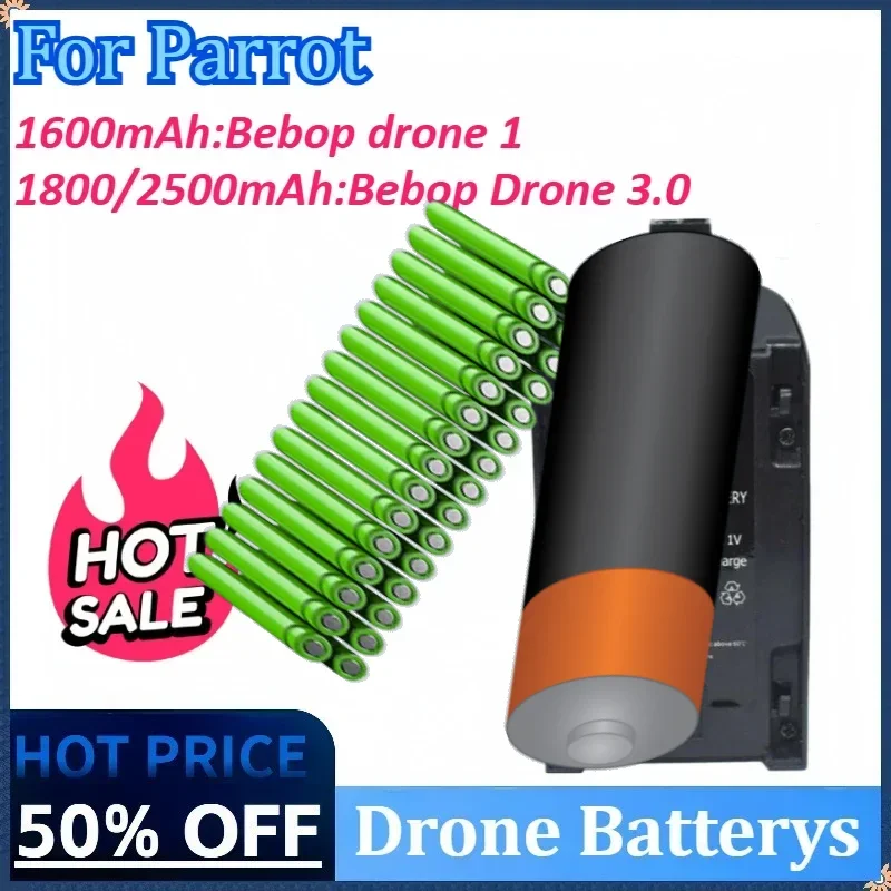 

11.1V 1600/1800/2500mAh Upgraded Lipo Battery Outdoor Drone Backup Replacement Battery for Parrot Bebop Drone 3.0 Helicopter