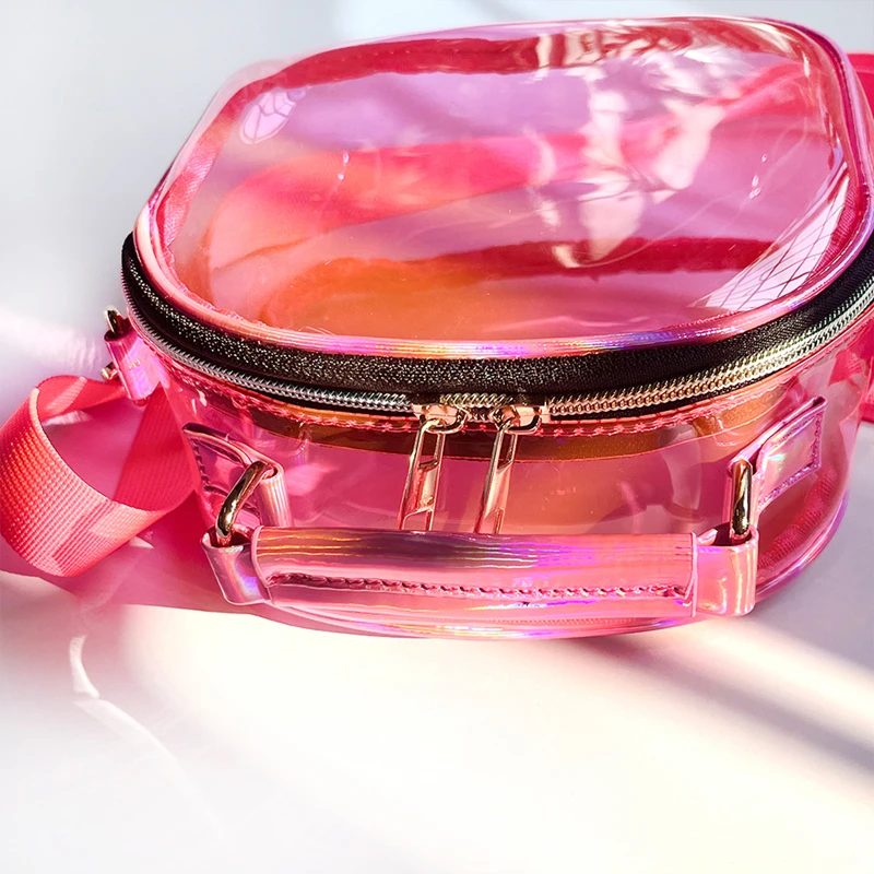 Transparent Shoulder Crossbody Bag Trendy Mini Portable Clear Messenger Handbag Phone Purse