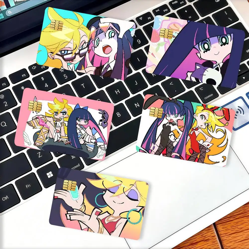 Cartoon cool girl P-Panty S-Stocking Credit Card Decorative Card Stickers Suitable For Bank Cards Metro Transit Anti-scratch
