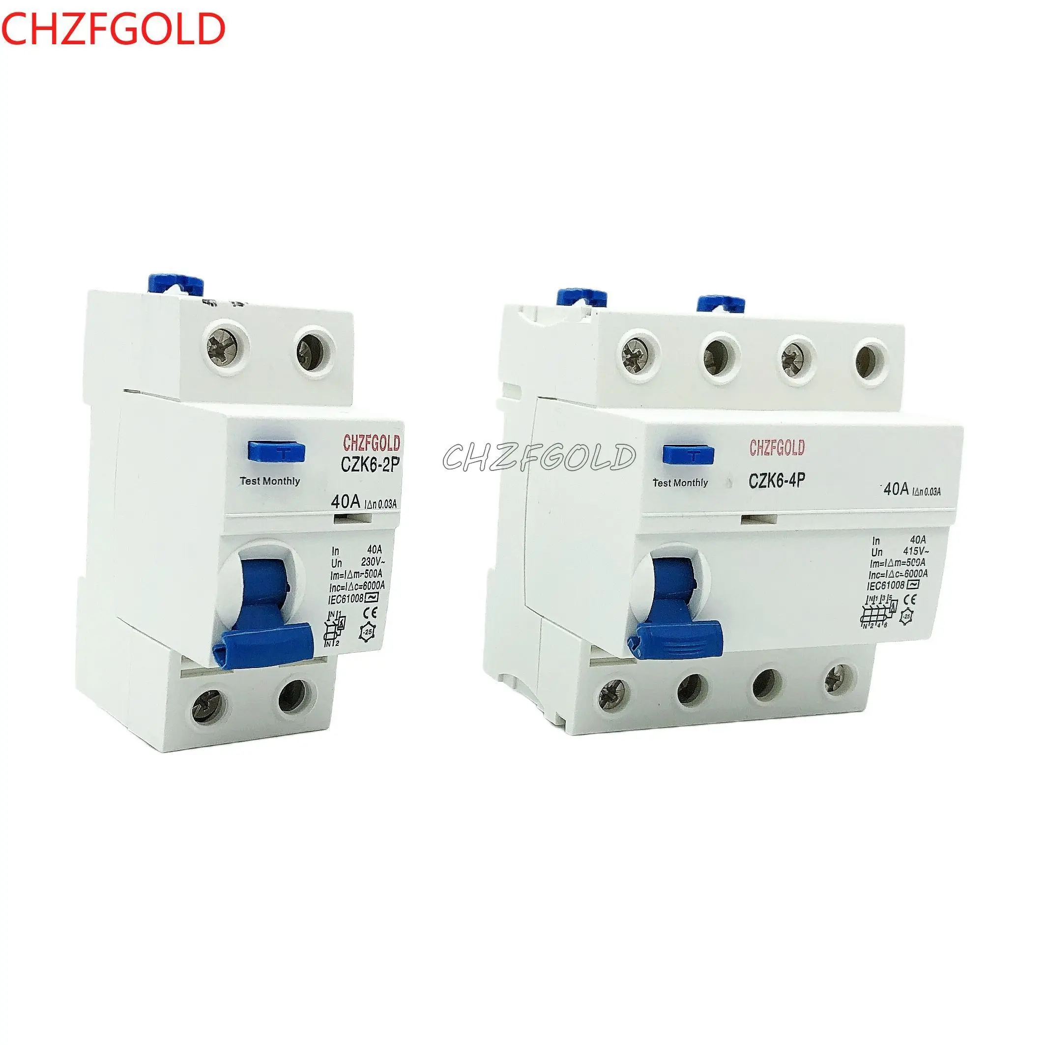 

RCCB 63A Residual Current Circuit Breaker RCBO Air Switch Leakage Protector2P16A AC415 30mA 100mA 300mA Type AC Electromagnetic