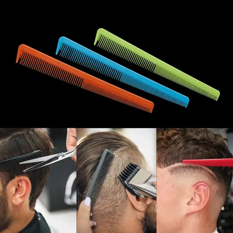Hoyytu Anti Static Barber Cutting Comb Dual Density Teeth Lightweight Plastic Hair Comb for Family Daily Hair Care