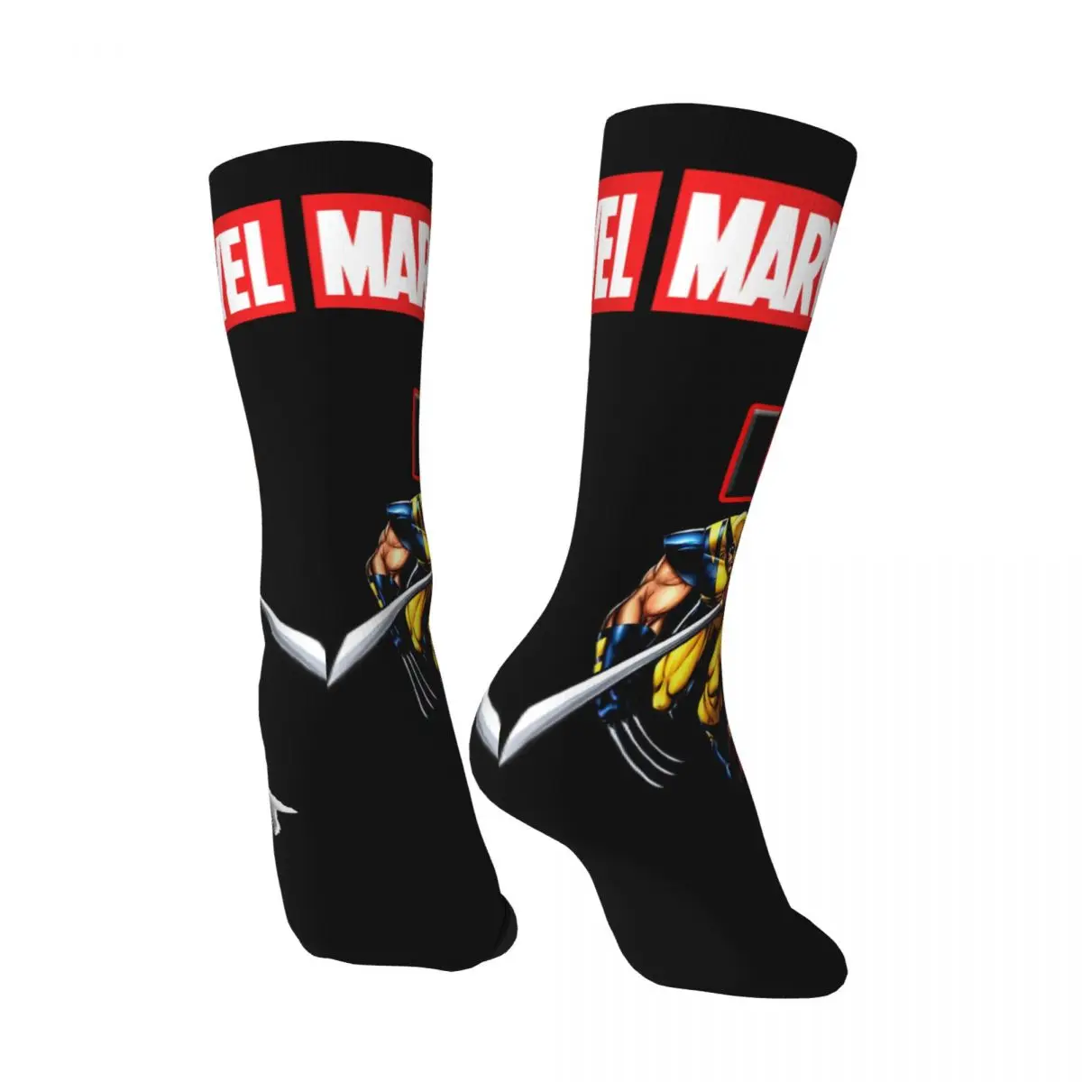 LFG Men's compression Socks Unisex Marvel X-man Deadpool & Wolverine Harajuku Seamless Printed Funny Novelty Crew Sock