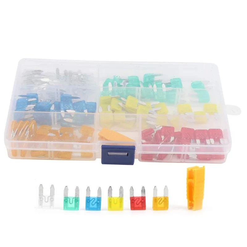 100/50 Pcs Mini Car Fuses Automotive Blade Type Micro Fuse Assortment in Box 2A/3A/5/A/7.5A/10A/15A/20A/25A/30A/35A