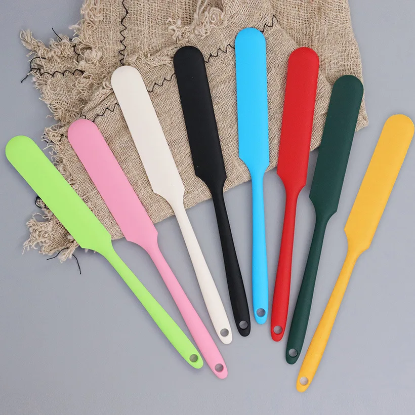 Cake Spatula Small Silicone Long Strip Stirring Spatula Jam and Cheese Heat Resistant Spatula Baking Pastry Tool