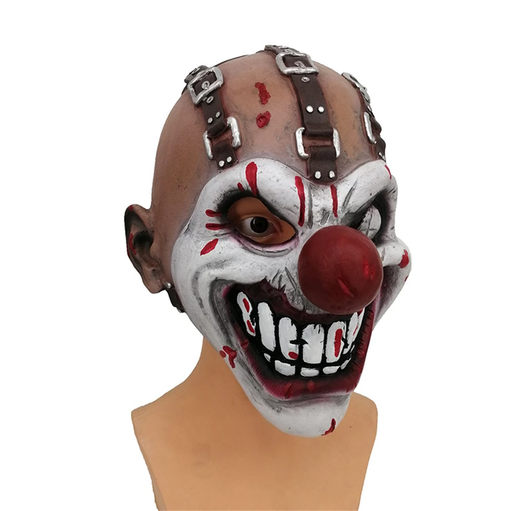 Halloween Creepy Joker Mask Costume Party Latex Scary Clown Mask Horror Game Cosplay Zombie Masks