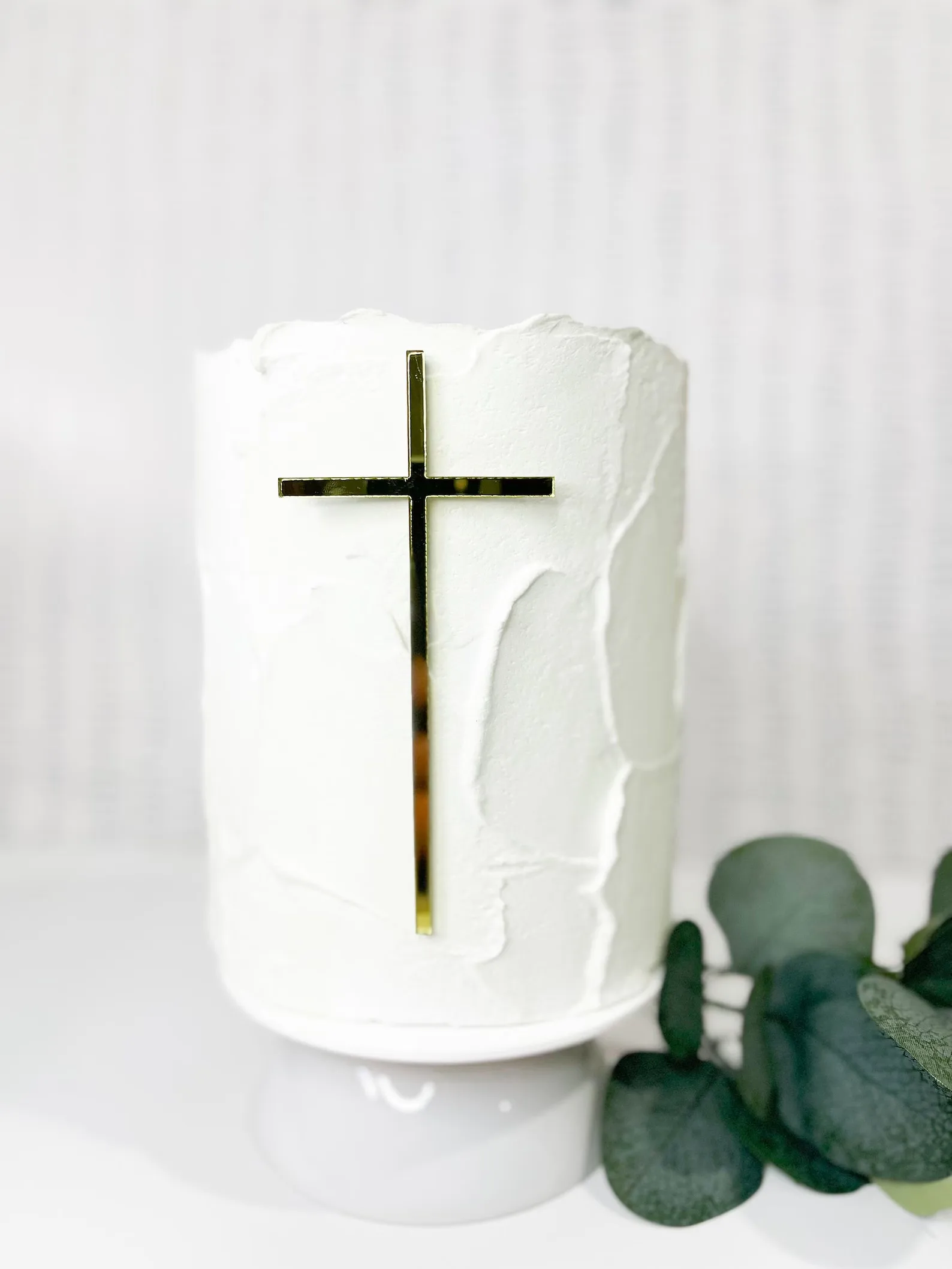 Baptism Cake Decor, god bless Acrylic Cross Gold Topper First Communion Minimalist Cake Insert For Birthday Party Cake Decor