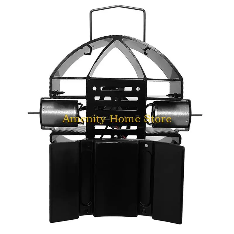 F26C DY4206 موقد فرن مروحة تعمل بالطاقة الحرارية 18 شفرات هادئة 3 محركات مراوح الموقد #3