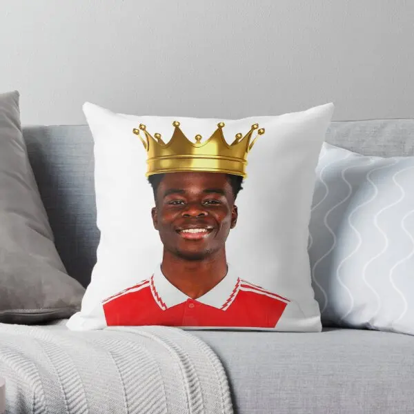 

King Bukayo Saka Printing Throw Pillow Cover Hotel Wedding Square Anime Case Office Bed Fashion Pillows not include One Side