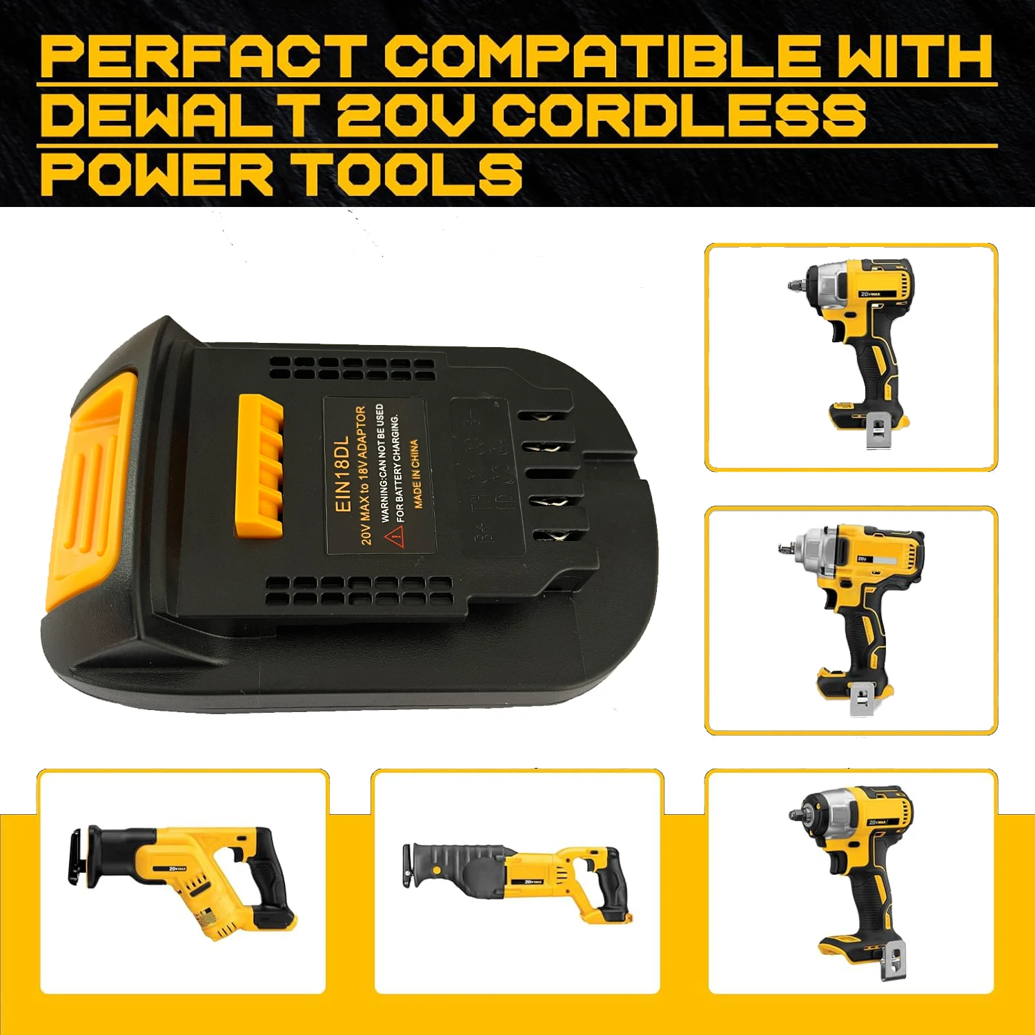 For Einhell to for Dewalt Adapter for Einhell 18V Li-ion Battery Converter to for Dewalt 20v Battery Power Tools Drill