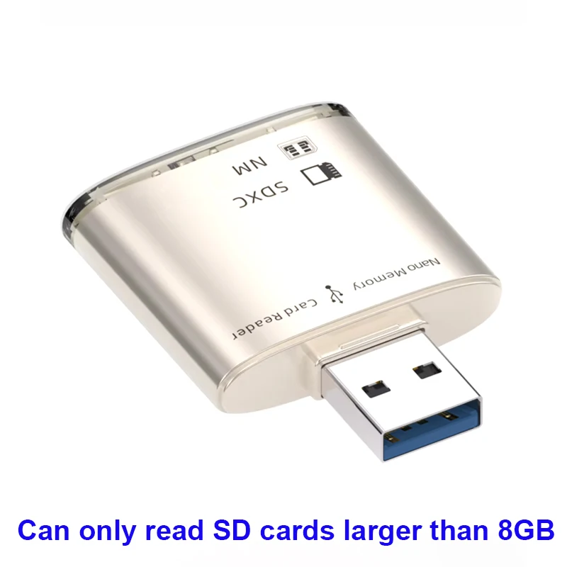 2 Port USB 3.0 Kartenleser 8 GB-128 GB SD SDXC für Huawei NM Nano Speicherkarte Schreiben Adapter Laptop PC Speicher Verlängern USB Konverter – Detail 7