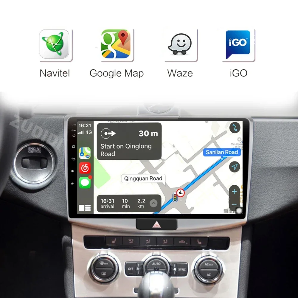 カーGPSマルチメディアラジオ,ラジオ,ナビゲーター,2ディン,VWパサート用,Android 13, CarPlay,b7,b6,cc,2010-2015, 2ディン