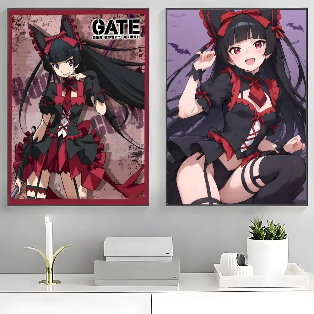 Anime GATE Rory Mercury Poster Poster Stickers Painting Mural HD Wall Decals for Bedroom Living Room Home Self-Adhesive