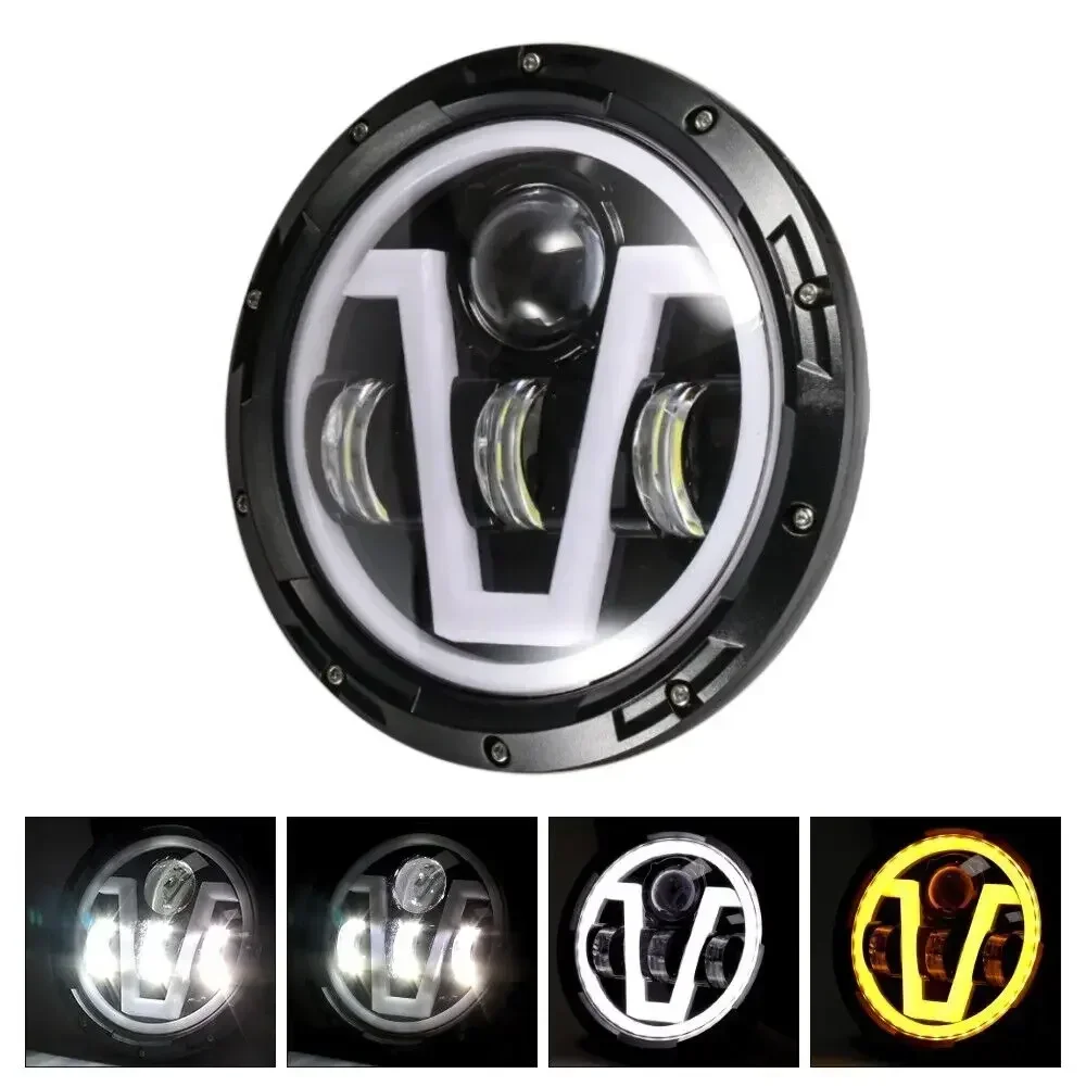 

7" LED Motorcycle Truck Auto Running light Front Headlight for Cafe Racer Bobber
