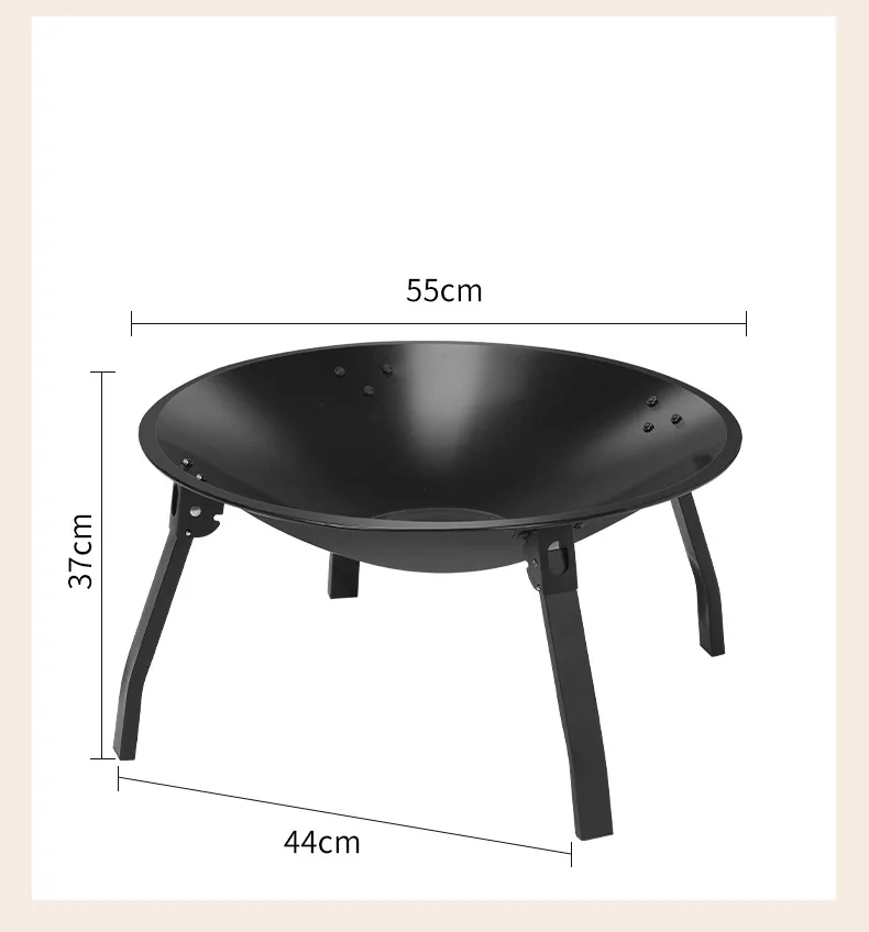 Factory Direct Sales Multifunctional High Temperature Backyard Round Steel with Mesh Cover for Family Heating Use