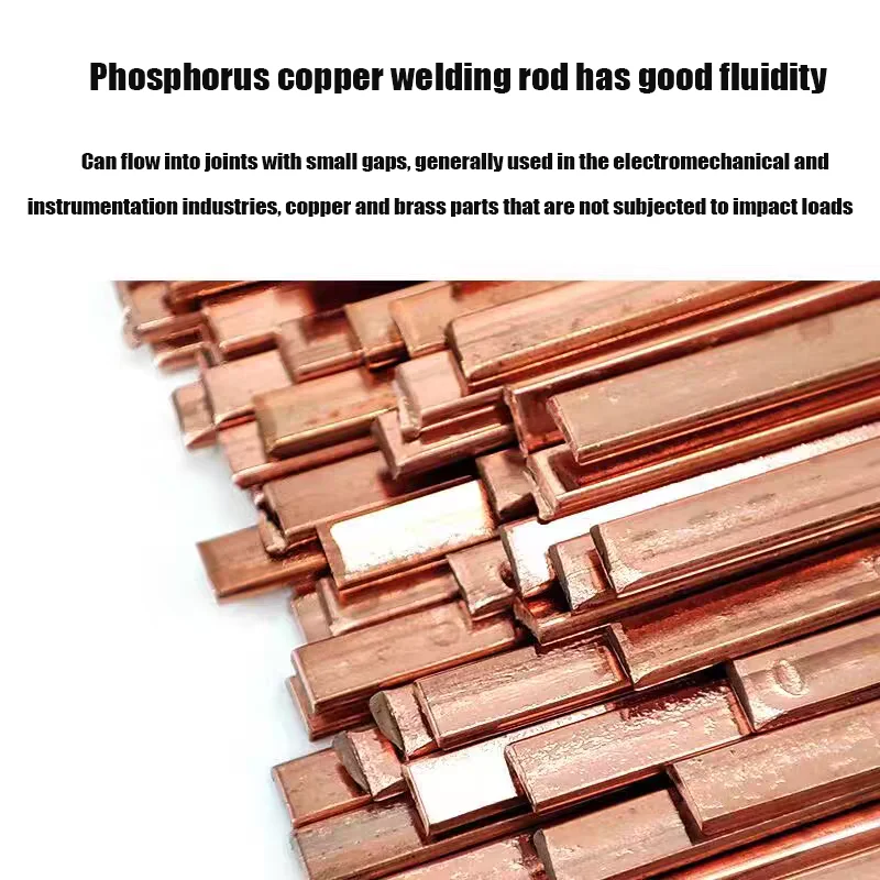 

L201 Phosphor Copper round Welding Rod Purple Copper Flat Welding Rod for Refrigerator Air Conditioning Compressor Welding