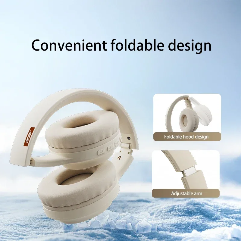 سماعة رأس لاسلكية فوق الأذن من Acer مزودة بخاصية إلغاء الضوضاء وصوت مكاني عالي الدقة مع سماعة رأس LDAC بلوتوث 5.3 OHR300 #4