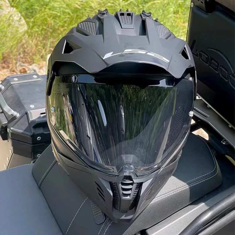 

HOT for LS2 PIONEER II Adventure Helmets MX702 Motorcycle Helmet Visor Helmet ECE06 Off Road Capacete Double Visor Helmet Шлем