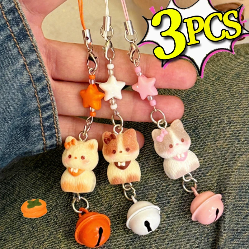 Милый кот, цепочка для телефона, подвеска, брелок, универсальный колокольчик, подвеска со звездой, мультяшная 3D сумка с котом, брелок, подвеска, сумка, очаровательные подарки, аксессуары