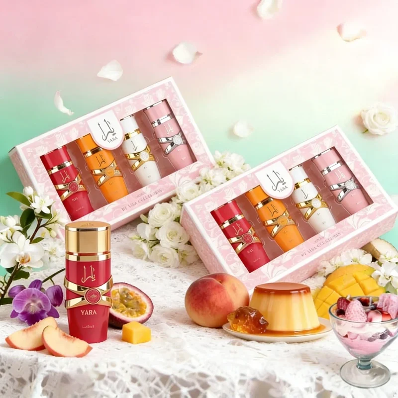 

Women’s Perfume Gift Set 4×25ml Long Lasting Eau Parfum Floral Fruity Gourmand Collection with Vanilla Musk Amber Jasmine Notes
