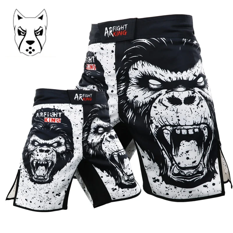 MMA White Ape Fight Sports Comprehensive Fighting Training Shorts Beach Fitness Jiu Shu Running Thai Boxing Sanda Shorts