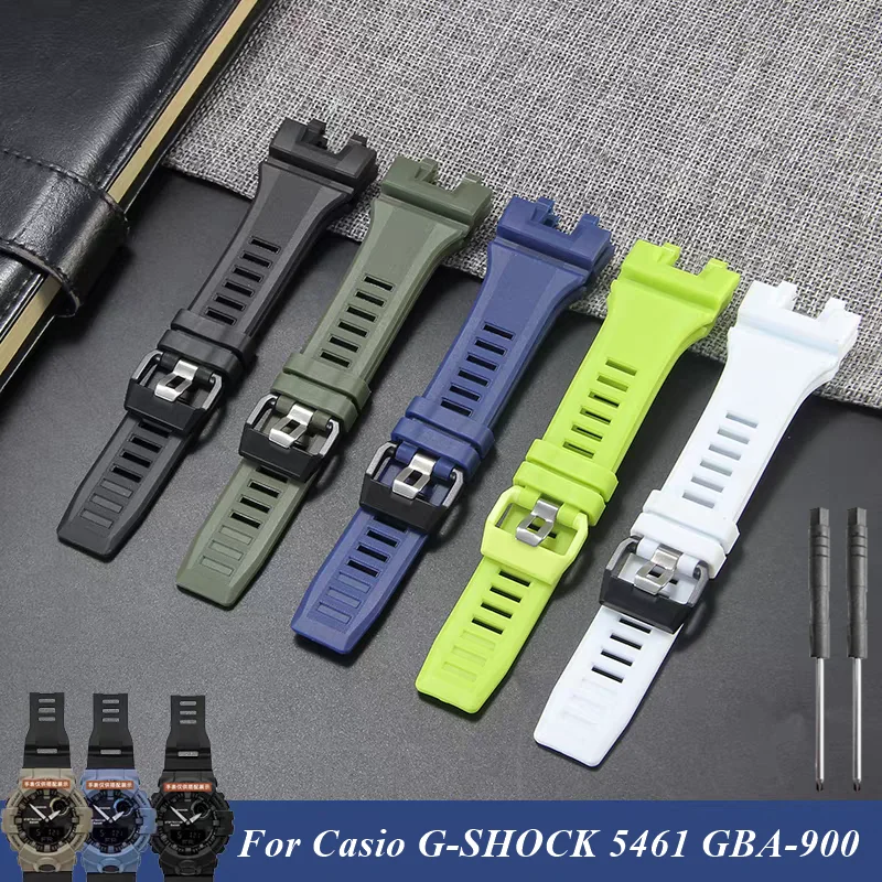 

Для Casio G-SHOCK 5461 GBA-900-1A/4A/7A/900CB/900RD силиконовый белый ремешок для часов из смолы, запасные части, браслет
