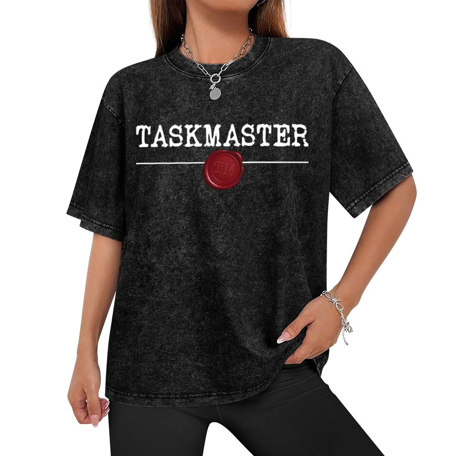 Taskmaster Typewriter Font With Wax Seal T-Shirt hippie clothes for a boy summer tops sweat shirts, men