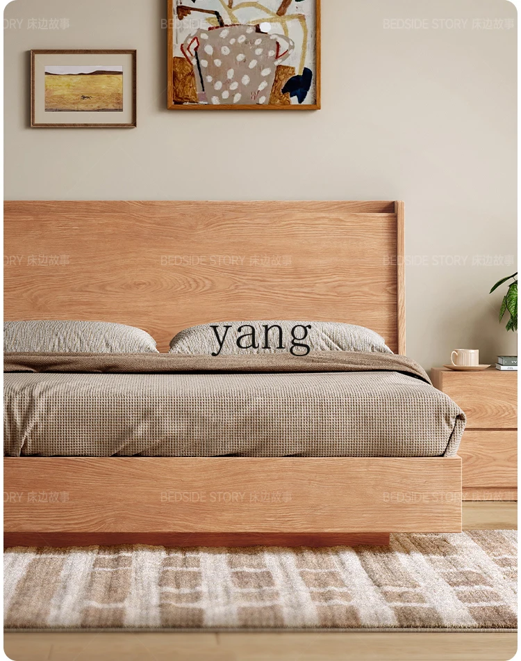 LMM all solid wood box bed air pressure storage bed modern simple small apartment bedroom suspension