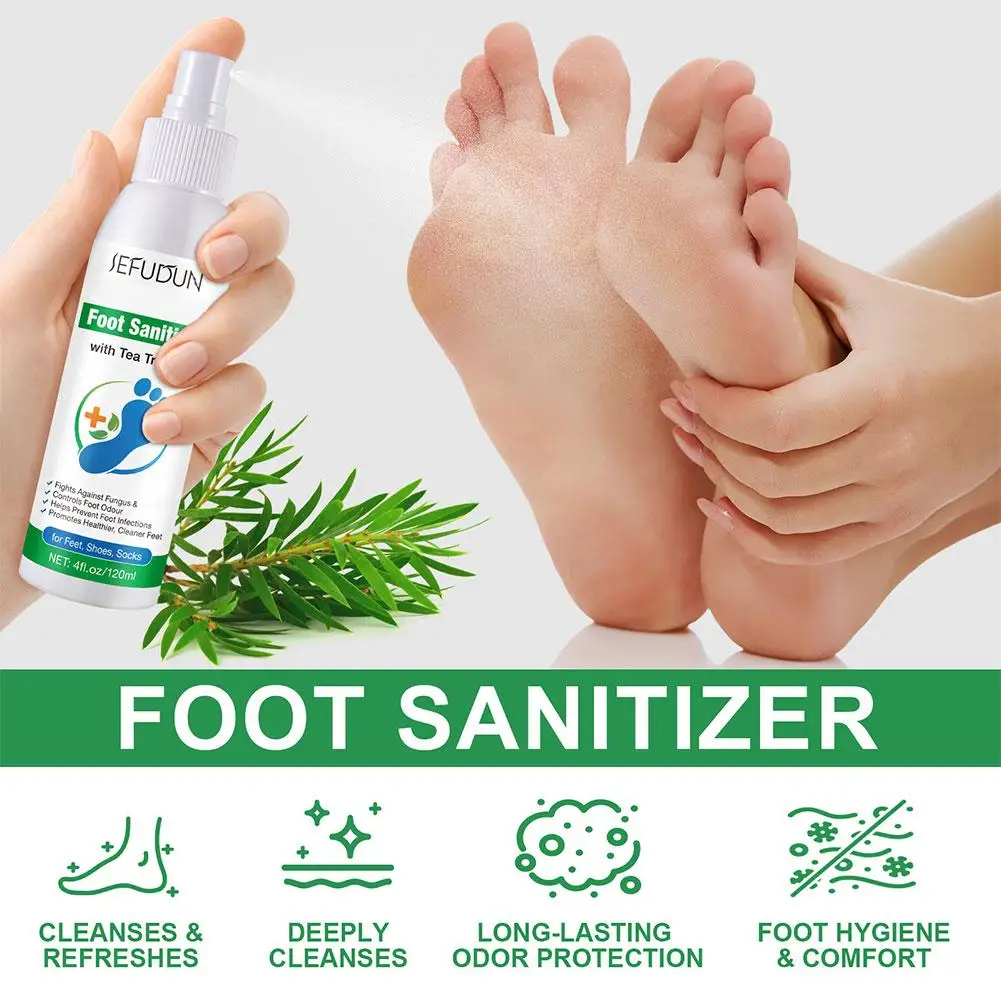Foot Deodorization Spray Removal Odor with Tea Tree Oil Foot Sanitizer Spray Moisturize Foot Drying Foot Odor Deodorant - Image 4