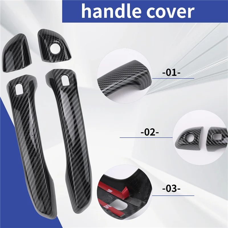 

НОВИНКА-для Hyundai Elantra 2017-2020, наклейка на дверную ручку автомобиля из углеродного волокна (2 кнопки)